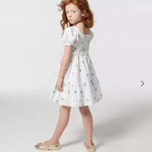 Janie and Jack Striped Floral Puff Sleeve Dress for Kids